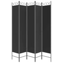 vidaXL 5 paneles fekete szövet térelválasztó 200x220 cm