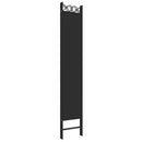 vidaXL 5 paneles fekete szövet térelválasztó 200x220 cm