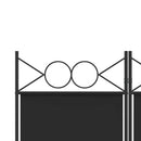 vidaXL 5 paneles fekete szövet térelválasztó 200x220 cm