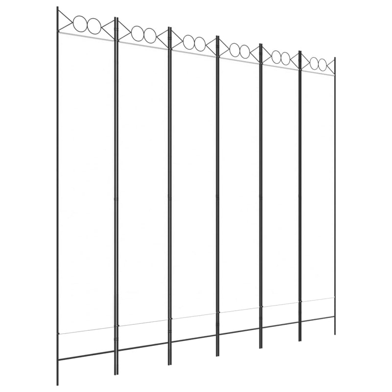 vidaXL 6-paneles fehér szövet térelválasztó 240x220 cm