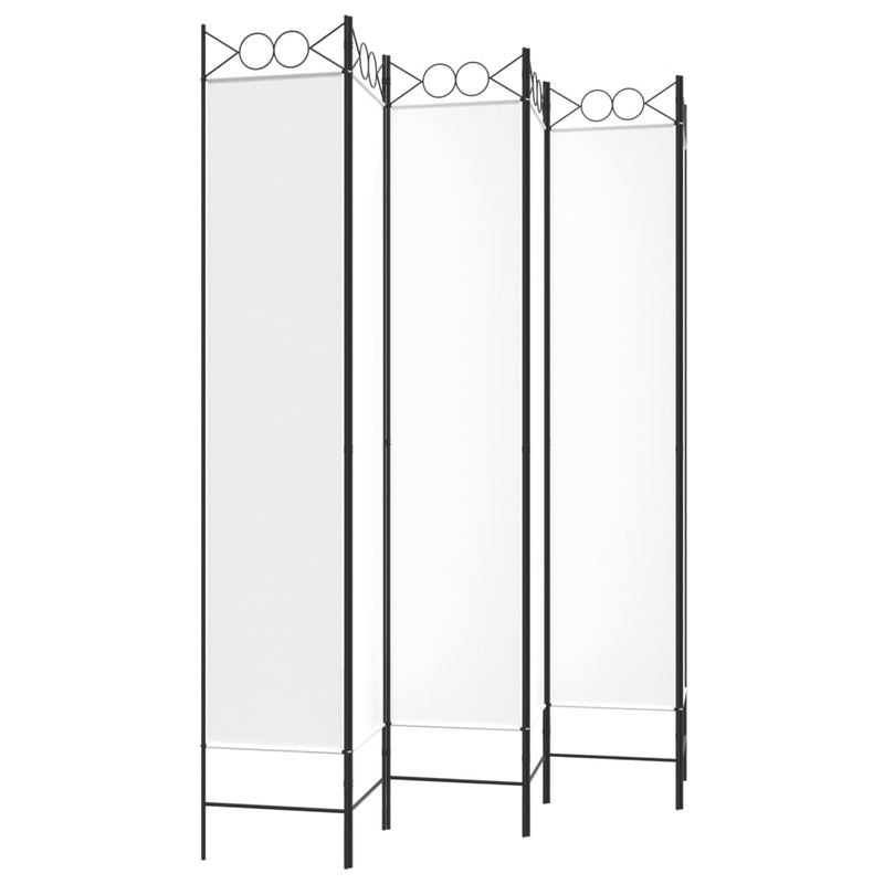vidaXL 6-paneles fehér szövet térelválasztó 240x220 cm