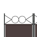 vidaXL 6 paneles barna szövet paraván 240x220 cm