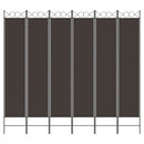 vidaXL 6 paneles barna szövet paraván 240x220 cm