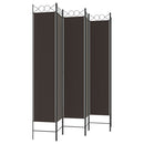 vidaXL 6 paneles barna szövet paraván 240x220 cm