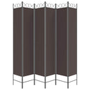 vidaXL 6 paneles barna szövet paraván 240x220 cm