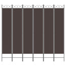 vidaXL 6 paneles barna szövet paraván 240x220 cm