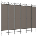 vidaXL 6 paneles antracitszürke szövet térelválasztó 240 x 220 cm
