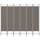 vidaXL 6 paneles antracitszürke szövet térelválasztó 240 x 220 cm