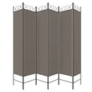 vidaXL 6 paneles antracitszürke szövet térelválasztó 240 x 220 cm