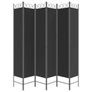 vidaXL 6-paneles fekete szövet térelválasztó 240x220 cm
