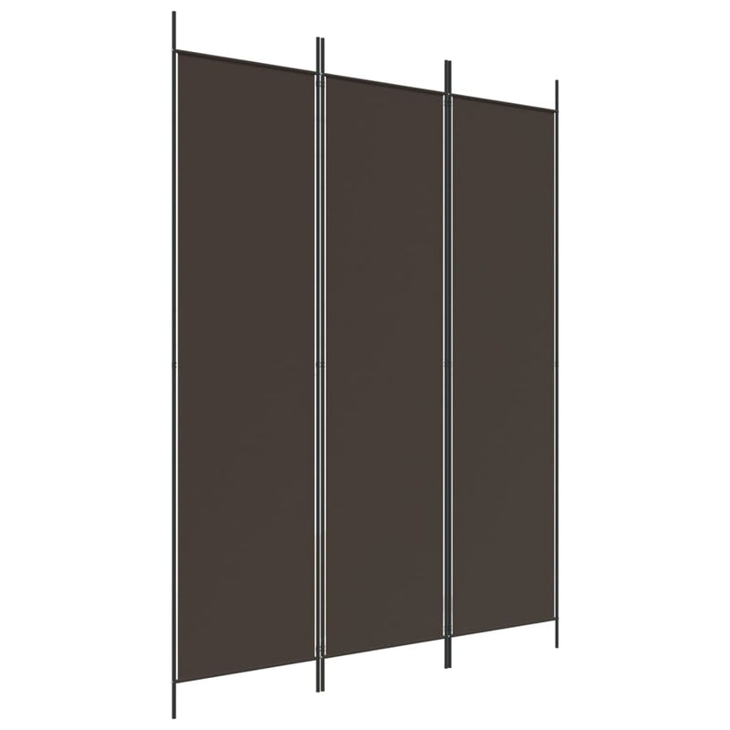 vidaXL 3 paneles barna szövet paraván 150 x 200 cm