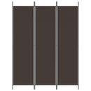 vidaXL 3 paneles barna szövet paraván 150 x 200 cm