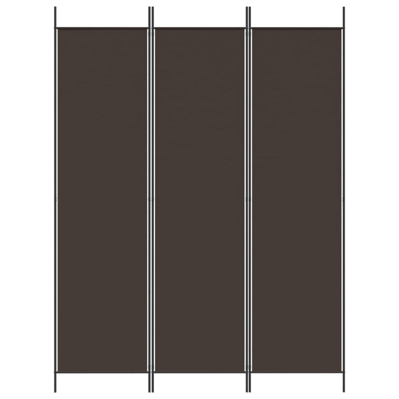 vidaXL 3 paneles barna szövet paraván 150 x 200 cm