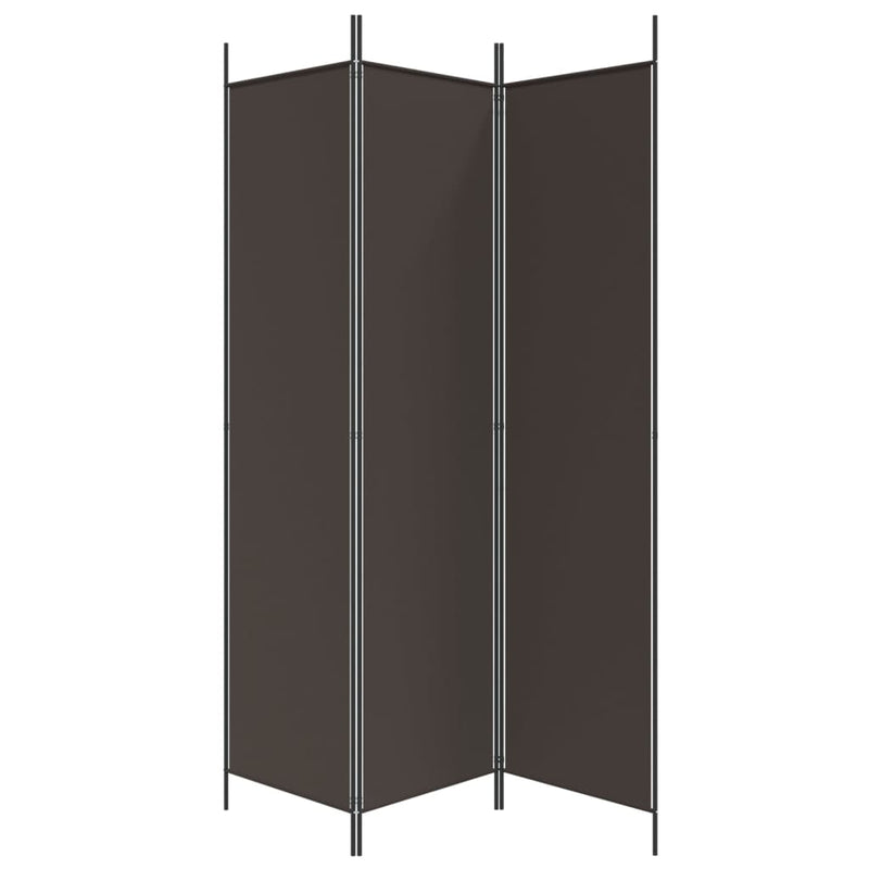vidaXL 3 paneles barna szövet paraván 150 x 200 cm