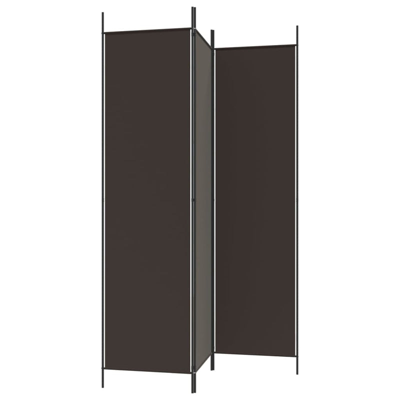 vidaXL 3 paneles barna szövet paraván 150 x 200 cm