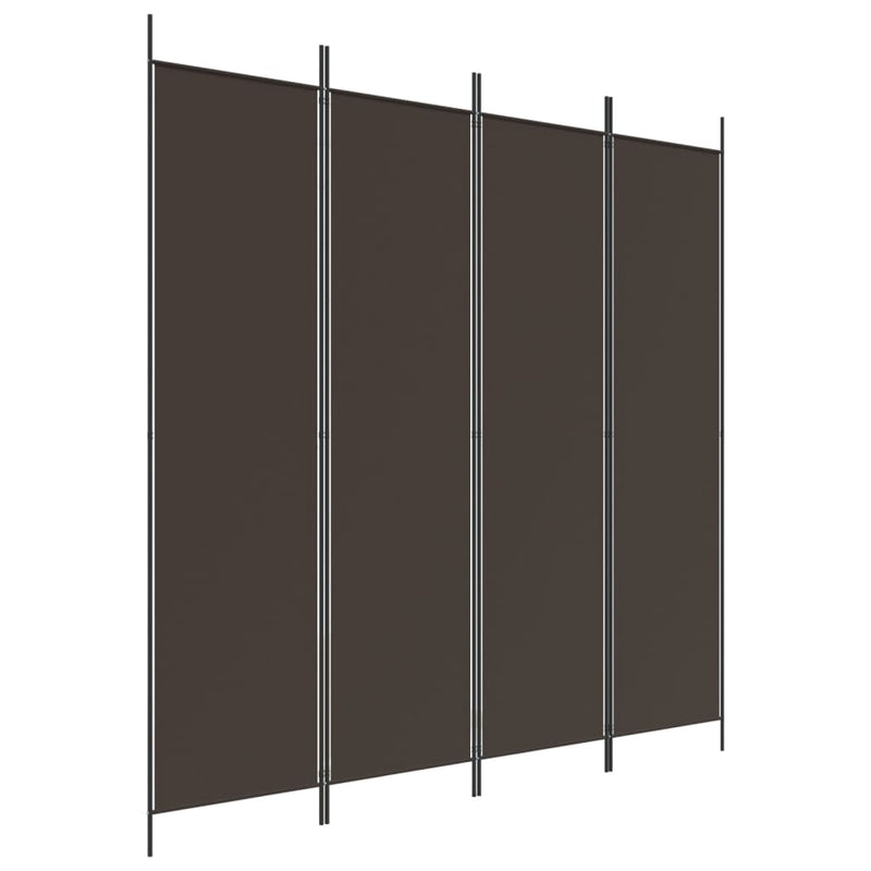 vidaXL 4 paneles barna szövet paraván 200x200 cm