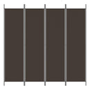 vidaXL 4 paneles barna szövet paraván 200x200 cm