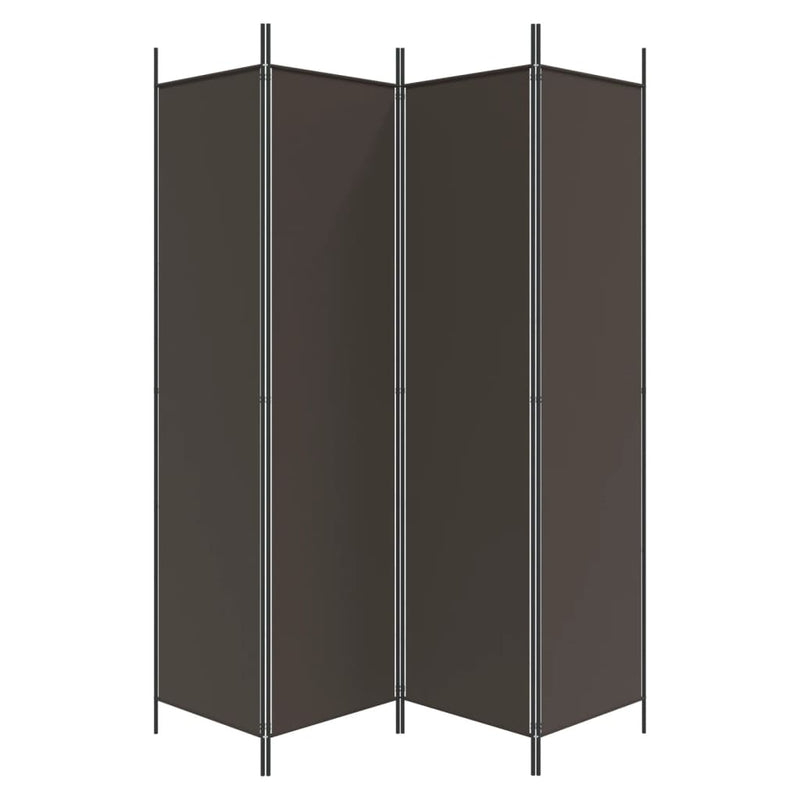 vidaXL 4 paneles barna szövet paraván 200x200 cm