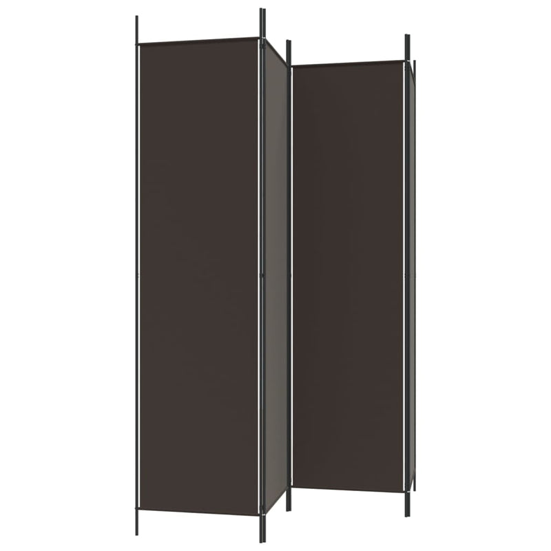 vidaXL 4 paneles barna szövet paraván 200x200 cm