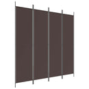 vidaXL 4 paneles barna szövet paraván 200x200 cm