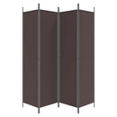 vidaXL 4 paneles barna szövet paraván 200x200 cm