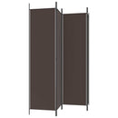 vidaXL 4 paneles barna szövet paraván 200x200 cm