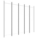 vidaXL fehér 5 paneles paraván 250x200 cm szövet