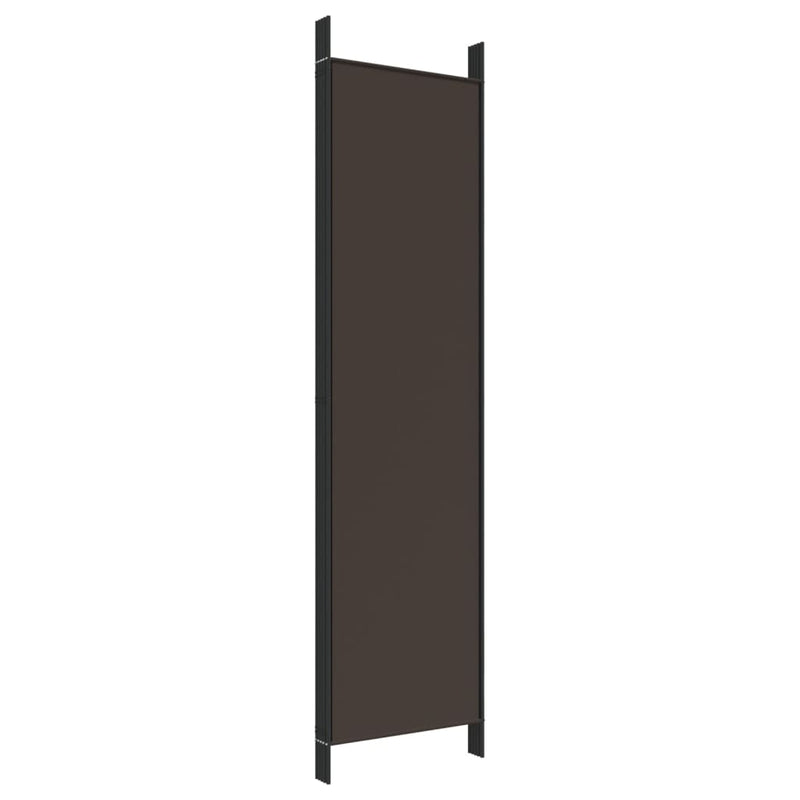 vidaXL 5 paneles barna szövet paraván 250x200 cm