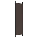 vidaXL 5 paneles barna szövet paraván 250x200 cm