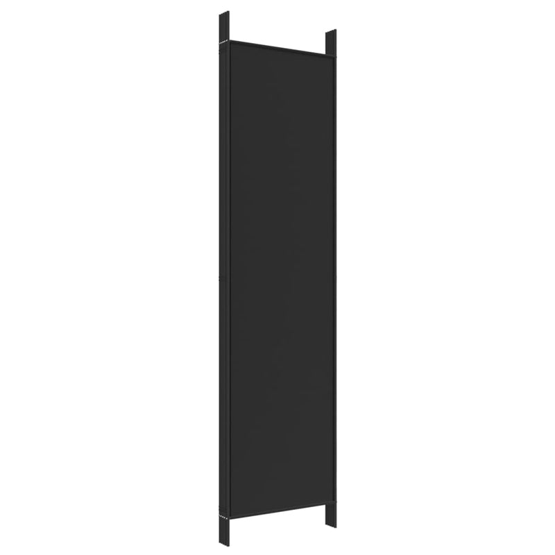 vidaXL 5 paneles fekete szövet térelválasztó 250x200 cm