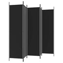vidaXL 5 paneles fekete szövet térelválasztó 250x200 cm