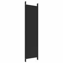 vidaXL 5 paneles fekete szövet térelválasztó 250x200 cm