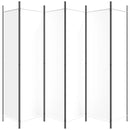 vidaXL 6 paneles fehér szövet térelválasztó 300x200 cm
