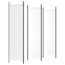 vidaXL 6 paneles fehér szövet térelválasztó 300x200 cm