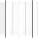 vidaXL 6 paneles fehér szövet térelválasztó 300x200 cm