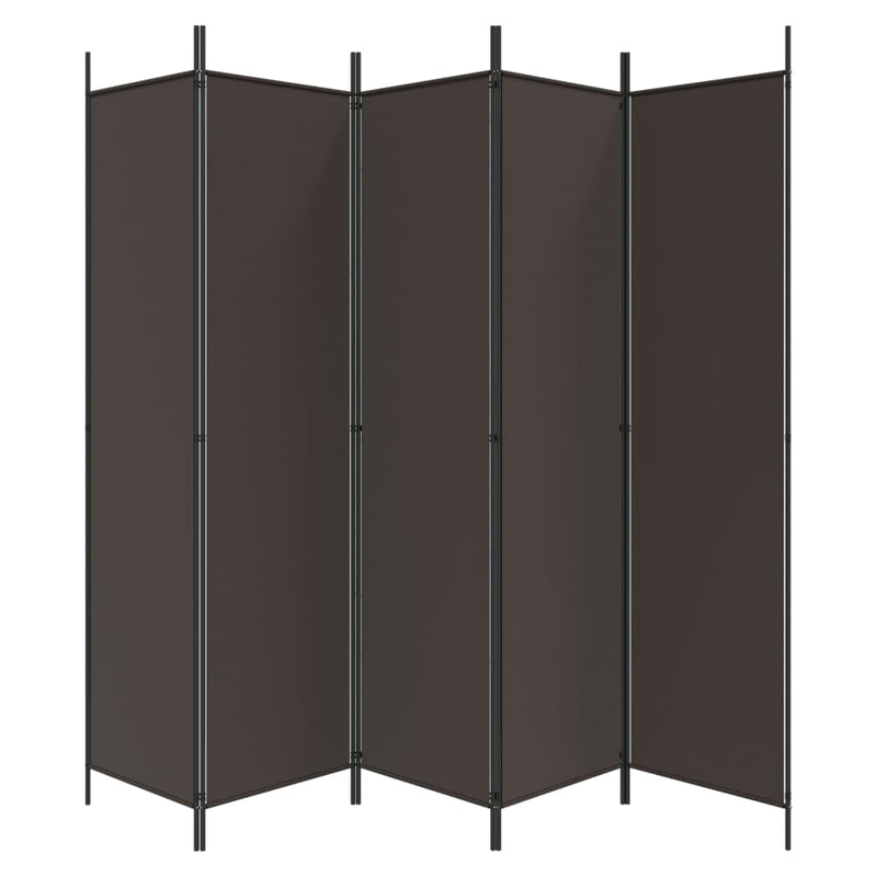 vidaXL 6 paneles barna szövet paraván 300x200 cm