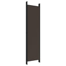vidaXL 6 paneles barna szövet paraván 300x200 cm