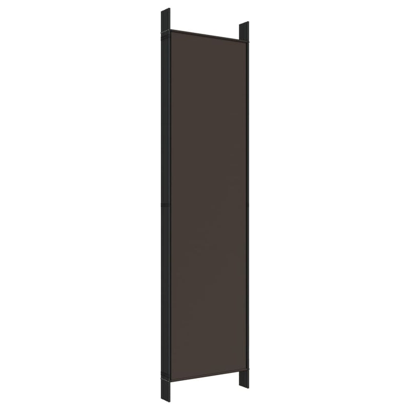 vidaXL 6 paneles barna szövet paraván 300x200 cm