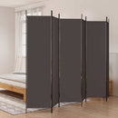 vidaXL 6 paneles barna szövet paraván 300x200 cm