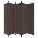 vidaXL 6 paneles barna szövet paraván 300x200 cm