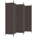 vidaXL 6 paneles barna szövet paraván 300x200 cm