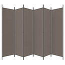 vidaXL 6 paneles antracitszürke szövet térelválasztó 300x200 cm