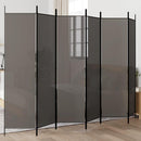 vidaXL 6 paneles antracitszürke szövet térelválasztó 300x200 cm