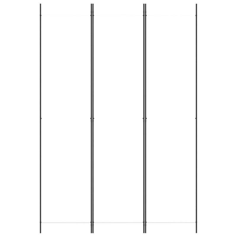 vidaXL fehér 3 paneles szövetparaván 150x220 cm