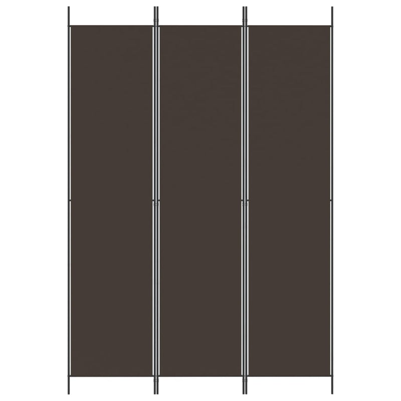 vidaXL 3 paneles barna szövet paraván 150x220 cm