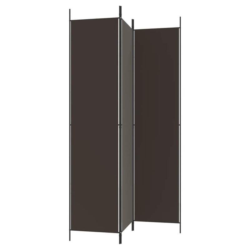 vidaXL 3 paneles barna szövet paraván 150x220 cm