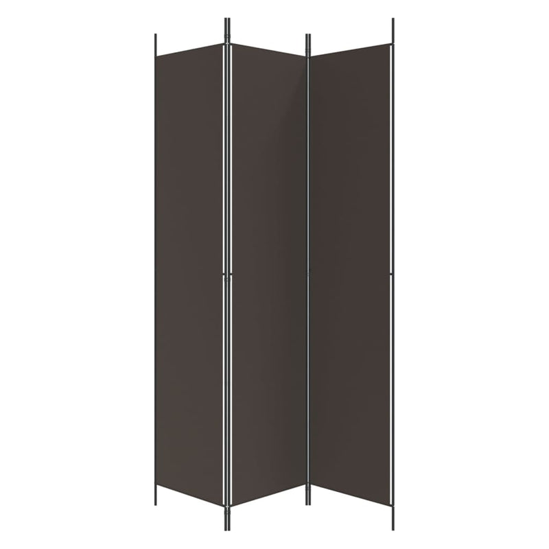vidaXL 3 paneles barna szövet paraván 150x220 cm
