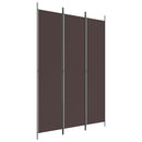 vidaXL 3 paneles barna szövet paraván 150x220 cm