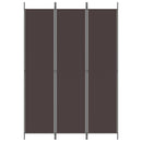 vidaXL 3 paneles barna szövet paraván 150x220 cm