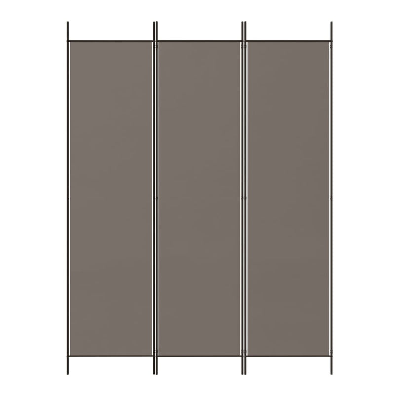 vidaXL 3 paneles antracitszürke szövet térelválasztó 150 x 220 cm